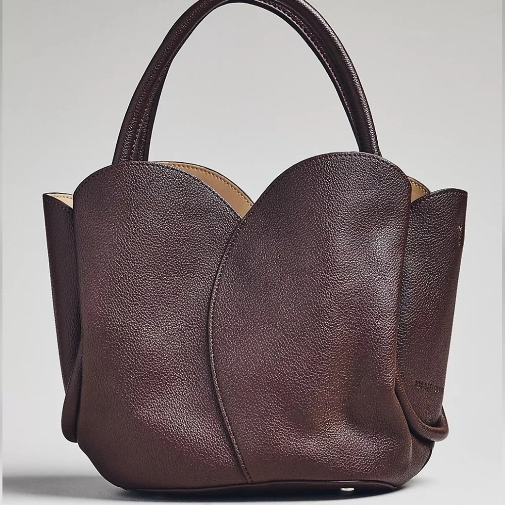Anthropologie Brown Leather Tote Bag - Picture 1 of 3